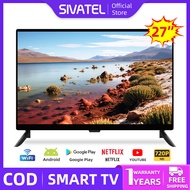 Sivatel Smart TV LED 32 inch tv Digital 32 /27/30inch TV Android Televisi Netflix/YouTube-WiFi/HDMI/USB