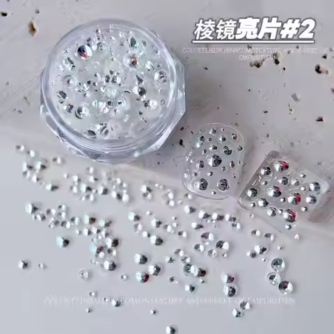 10g/Bag 3D Bubble Glitter Mini 3d Dots Mixes Aurora Mermaid Glitter For Craft Manicure DIY Nail Art 
