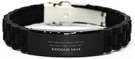 Exodus 14:14 Christian Glidelock Bracelet Gifts, Inspirational Message Prayer Exodus 14:14 Religious