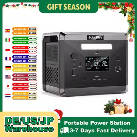 Charging Station 2400W Portable Power Station 220V 110V AC Outlets Portable Power Station United Sta