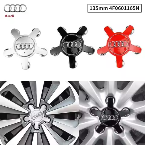4pcs 135mm Car Wheel Center Cap Hub Covers Badge 4F0601165 4F0601165N For Audi A3 A4 A5 A6 A7 A8 S4 
