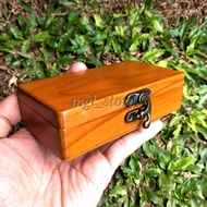 kotak lintingan Kayu jati asli / wadah tembakau cengkeh dan kertas papir / box tingwe kayu jati isti