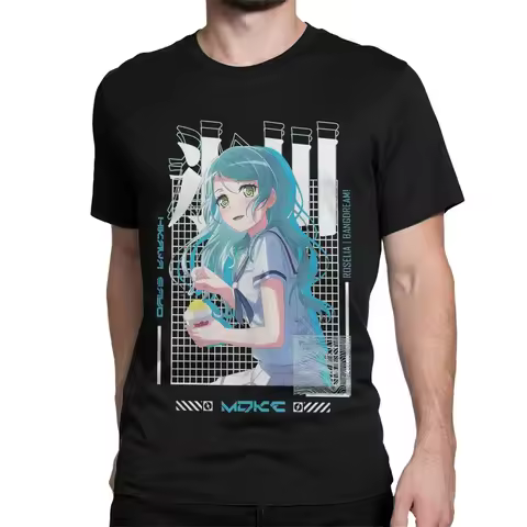 Pure Cotton T Shirts BanG Dream Tee Shirt Gift Tops Japan Anime Kawaii Roselia Raise A Suilen Morfon