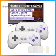 DRO_ 1 Set Y2 SF Game Console Plug And Play 16 Bit Quick Response Built-in Hundreds of Video Games High Clarity Output Entertainment 4K Retro Classic TV Game Console for Home