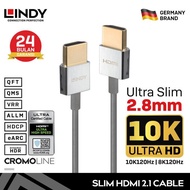 SHIPPINGbebas - HDMI 2.1 LINDY Ultra Slim eARC 10K 120Hz 48Gbps Cable