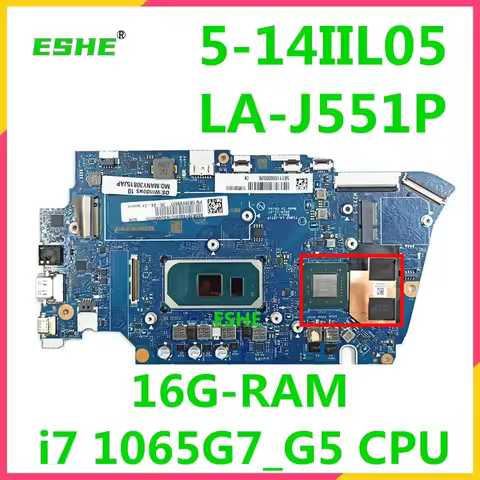 FLMS0 LA-J551P Motherboard For Lenovo ideapad 5-14IIL05 Laptop Motherboard i5-1035G1 i7-1065G7 CPU 8