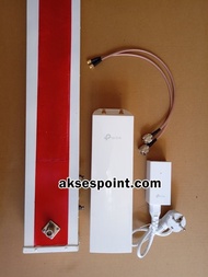 Paket Antena Wifi Outdoor 2.4 Ghz Mimo Slotted 17 Dbi 360 Derajat & Router Wirelles Tp Link Cpe 220 