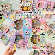(Hanoi Express) Box of 96 BABY THREE stickers with Town Rabbit theme, Macaron, Journey to the West, 