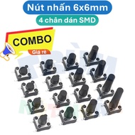 (20 Pieces) 6x6mm 4-pin SMD push button 4.3 - 15mm high