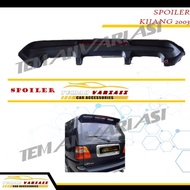 Rear WING SPOILER BLK FIBER REAR HAT LIGHT FOR TOYOTA KIJANG KJ NEW CAPSULE 2003 EPOXY