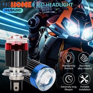24HOME Motorcycle Led Headlight H4 BA20D Headlight Projector Lens Moto Signal Lamp Bulb Hi/Lo Beam L