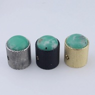 Guyker Potentiometer Knob Electric Guitar Bass Metal Control Volume Knob Green Turquoise Surface