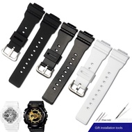 Premium Elastic Rubber Loop Strap For Casio BABY-G BA-110 120 111 112 Sport Silicone Replacement Wat