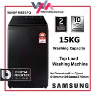 Samsung 15KG Top Load Inverter Washing Machine WA80F15S5BFQ AI Wash Ecobubble Energy Saving 自动洗衣机