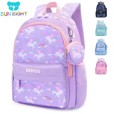 SUN EIGHT Backpack for Girls with Coin Purse, Preschool Bag, Lightweight School Bag for Kids Age 2-6