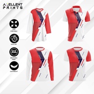Axellent Rain Uniform Tshirt Jersey Sublimation Unisex Junior Muslimah Polo Neck Kanak Family tee Ba
