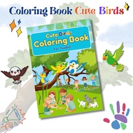 DB018 - Digital book coloring book for exotic bird animals suitable for children aged 2-5 years