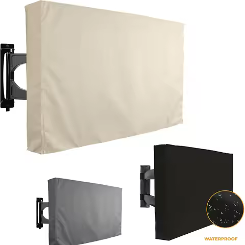 Weatherproof Dust-proof Outdoor TV Cover Beige 32" 36" 40" 46" 50" 55" 60" 65" Protect TV Screen Gar