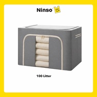 NINSO GWS Cloth Storage Box 66L / 100L | Foldable Storage Organizer Box | Large Capacity Storage | D
