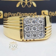 Ring Of 9 Diamonds 0.41 Carat Belgian Cut Diamond ️