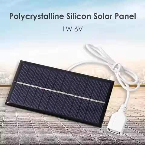 1Pc 6V 1W Solar Cell DIY for Battery Solar Panel 110mmx60mm Polycrystalline Silicon Panel Charging D