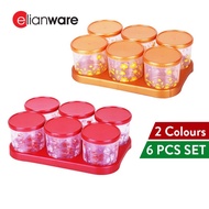 ELIANWARE Food Canister Tray Set E-1714/470 Cookies Snacks Candy Container Set / Bekas Kuih Raya Balang Kuih Raya Set