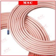 [ Loose Cut ] 100% Pure Copper Pipe / Copper Tube / Air Cond Pipe / Paip Tembaga 1/4'' 1/2'' 3/8" Co