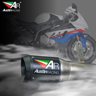 Austin Racing ท่อไอเสียสำหรับ  BMW S1000RR 2010-2014 DE-CAT GP1R BLACK TIP WITH CARBON CAN