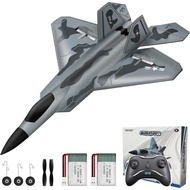HAWK'S WORK 2 CH RC Airplane, F-22 Plane Ready to Fly, 2.4GHz Remote Control, Easy to Fly RC Glider 