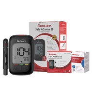 เครื่องตรวจน้ำตาล ตรวจเบาหวาน Sinocare รุ่น Safe AQ Max III Extra เครื่องตรวจ+แผ่นตรวจ+เข็มเจาะเลือ