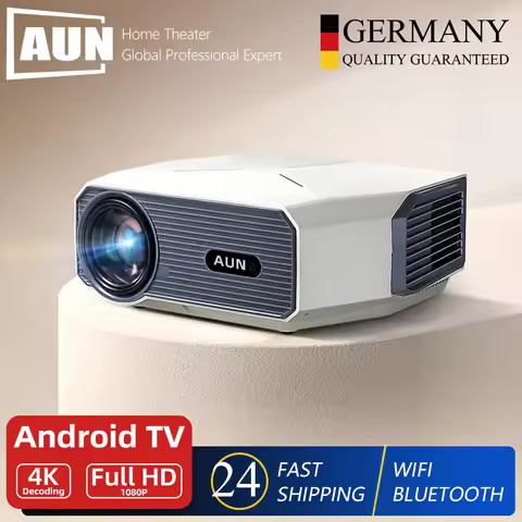 AUN A004 Pro Android Projector Portable Full HD Home Cinema 4K Movie Decode 1080P VideoProjector Ele