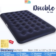 Bestway 67002 Kasur Angin Double Kasur Camping Portable + Pompa + 2 Pcs Bantal Angin