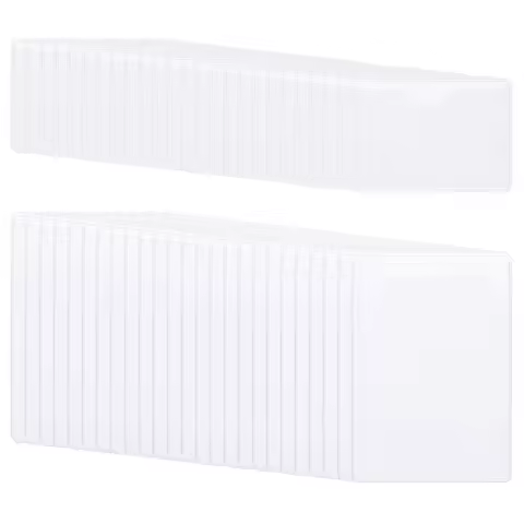 50 Pcs Self Adhesive Index Card Holder Transparent Label Sleeves 5X7Cm 7X10Cm PVC Pockets For Photos