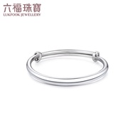 Liufu Jewelry Simple Plain Ring Ag925 Silver Solid Bracelet Sliding Pull Closed Silver Bracelet Pric