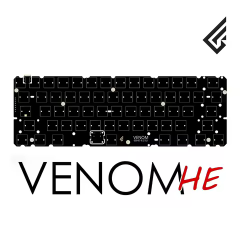Geonworks Venom 60 HE Magnetic Switch Keyboard PCB 6.25U/7U Space Custom PCB for GH60 Tofu60 Holy60 