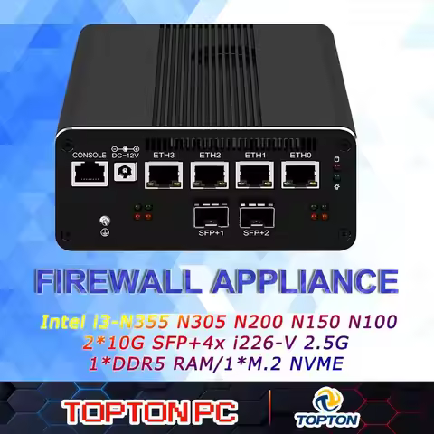 12Th Gen Security Firewall for Home & Business VPN Server and Client Intel i3-N305 N355 N100 2SFP 4x