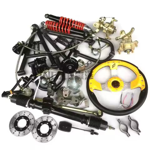 Go Kart Karting UTV Buddy Flange Steering Rack Box Knuckles Front Shock Absorbers ATV Swingarms With