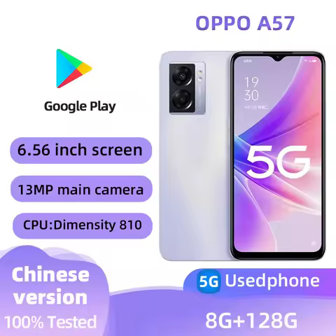 oppo A57 5G Android CPU MediaTek Dimensity 810 6.56-inches SmartPhone Screen ROM 128GB 5000mAh Charg