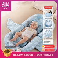SKplus Newborn Baby Mattress Dotted Sleeping Bed Anti Startle Antireflux Incline Cushion Safe Sleep 