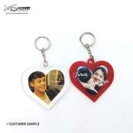 [SG Seller] Love Keychain customise - Birthday Present - Personalized Clear Acrylic