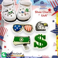 JBS 👠🌈 ตัวติดรองเท้ามีรู   “ อเมริกา “ 🌈🌸🌀Shoe charms “ UsA “ งานดี การันตีคุณภาพ