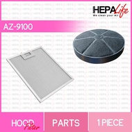 Aerogaz AZ9100 / AZ-9100 / AZ 9100 Compatible Cooker Hood Carbon filter &amp; Grease Filter - Hepalife