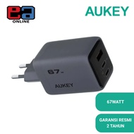 IPHONE AUKEY PA-C3 GaN Charger 67W 3 Port USB C Fast Charging Laptop Macbook Samsung Adapteriphone
