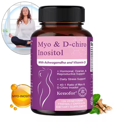Inositol & Ashwagandha Capsules, Myo-Inositol with Vitamin D3, Ovarian & Hormone Balance, Nerve Heal