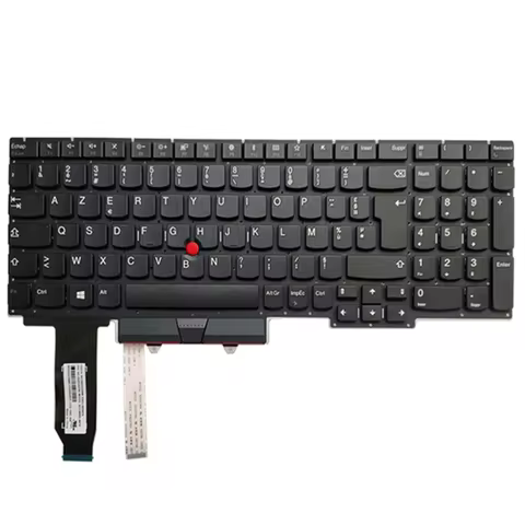 French FR Layout Keyboard no backlight backlit For Lenovo Thinkpad E15 Gen1 Black Color