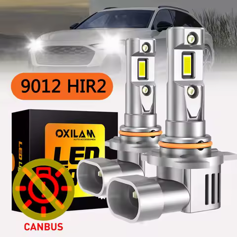 OXILAM 2X 9012 HIR2 LED Bulb White Canbus Car Headlight For Toyota Opel 60W Powerful Lights Turbo La