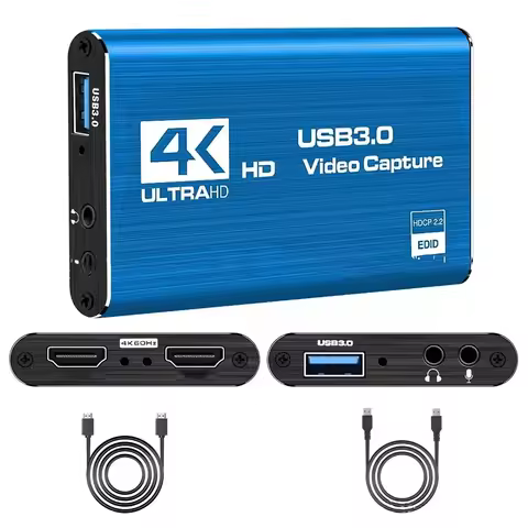 4K HDMI-Compatible USB 3.0 Video Capture Card 1080P 60fps HD Video Recorder Grabber For OBS Capturin