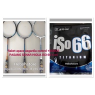 NEW APACS ASGARDIA CONTROL 35 Lbs Badminton Racket + FREE INSTALLATION OF HI QUA ISO 66 TI STRINGS +