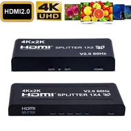 4K 60Hz HDMI Splitter 1x2 1x4 HDMI 2.0 Splitter 4Kx2k HDMI Splitter 1 In 2 Out / 4 Out Video Convert