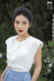 Áo sơ mi dáng suông độn vai - Mmoutfit